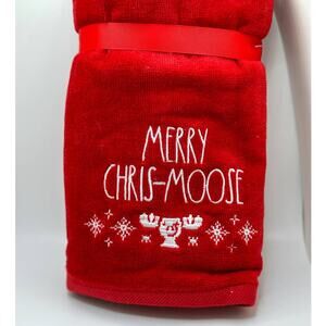 Rae Dunn MERRY CHRIS-MOOSE hand towels